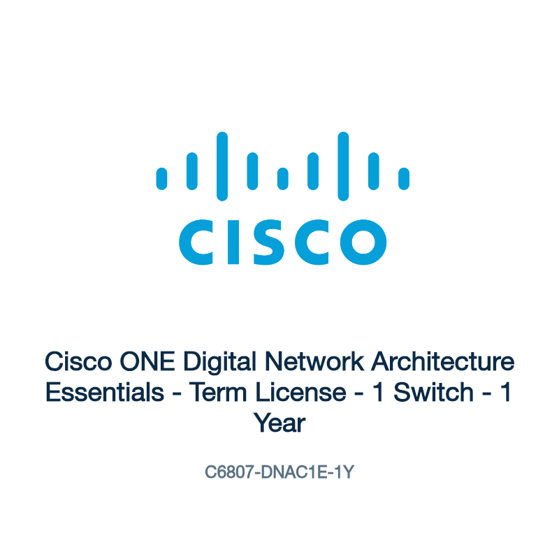 C6807-DNAC1E-1Y: Cisco ONE Digital Network Architecture Essentials