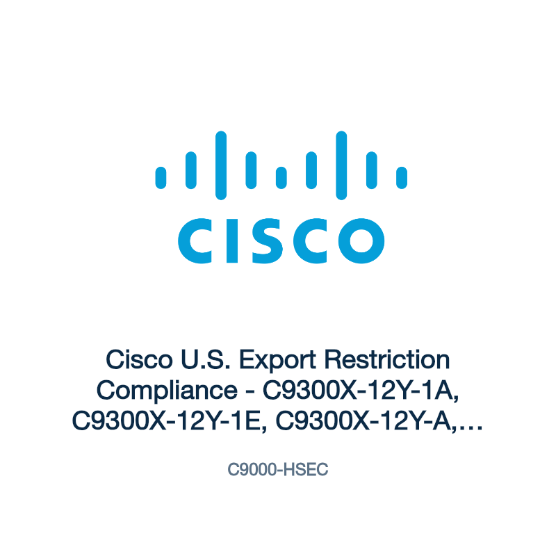 C9000-HSEC: Cisco U.S. Export Restriction Compliance