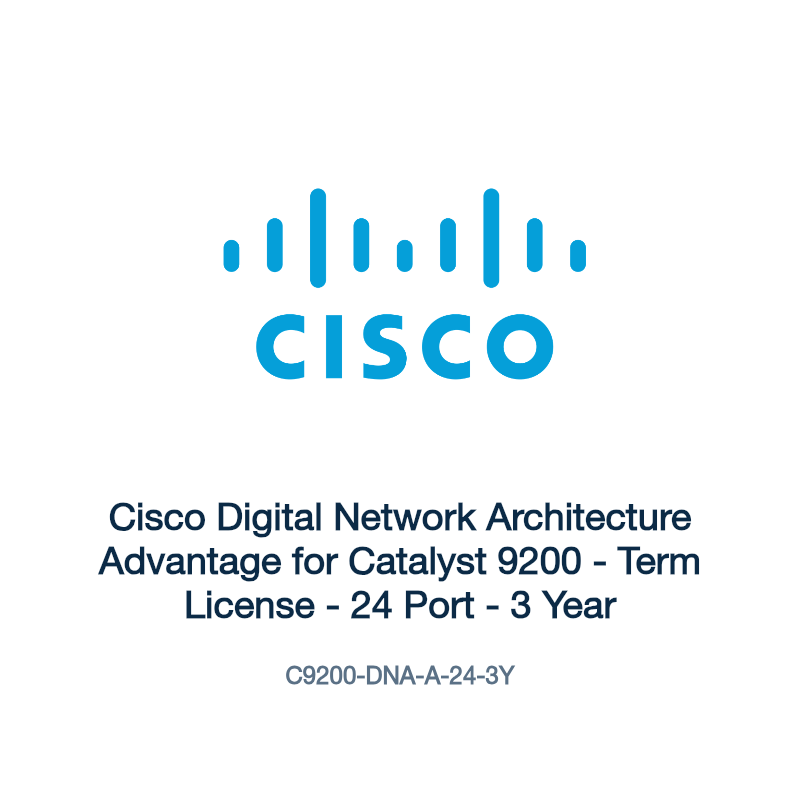 Cisco Digital Network Architecture Advantage for Catalyst 9200 - Term License - 24 Port - 3 Year