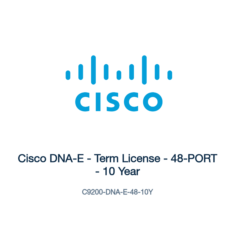 C9200-DNA-E-48-10Y: Cisco DNA-E - Term License - 48-PORT - 10 Year