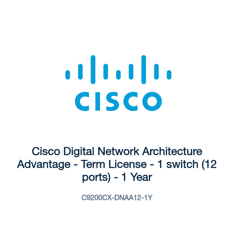 C9200CX-DNAA12-1Y: Cisco Digital Network Architecture Advantage