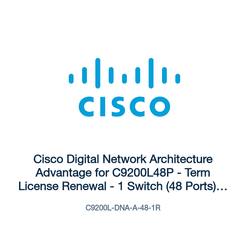 C9200L-DNA-A-48-1R: Cisco Digital Network Architecture Advantage for C9200L48P