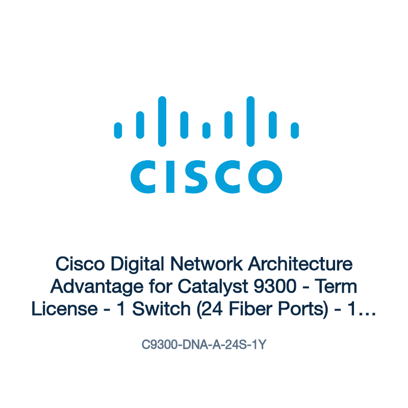 C9300-DNA-A-24S-1Y: Cisco Digital Network Architecture Advantage for Catalyst 9300
