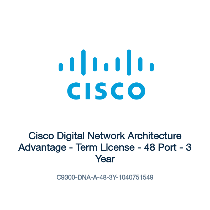 C9300-DNA-A-48-3Y-1040751549: Cisco Digital Network Architecture Advantage