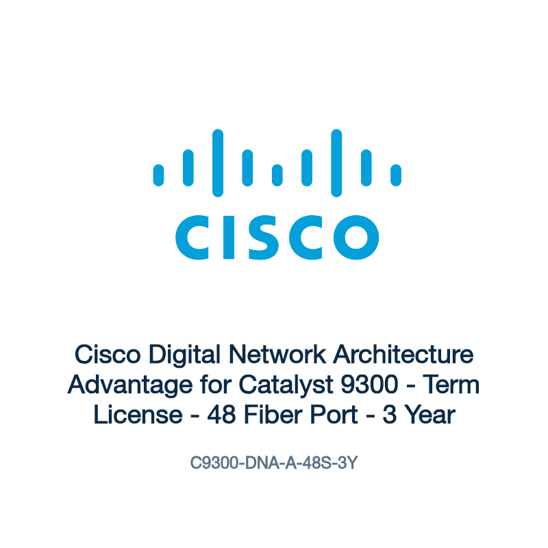 C9300-DNA-A-48S-3Y: Cisco Digital Network Architecture Advantage for Catalyst 9300