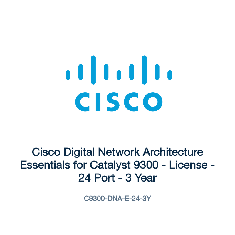 Cisco Digital Network Architecture Essentials for Catalyst 9300 - License - 24 Port - 3 Year