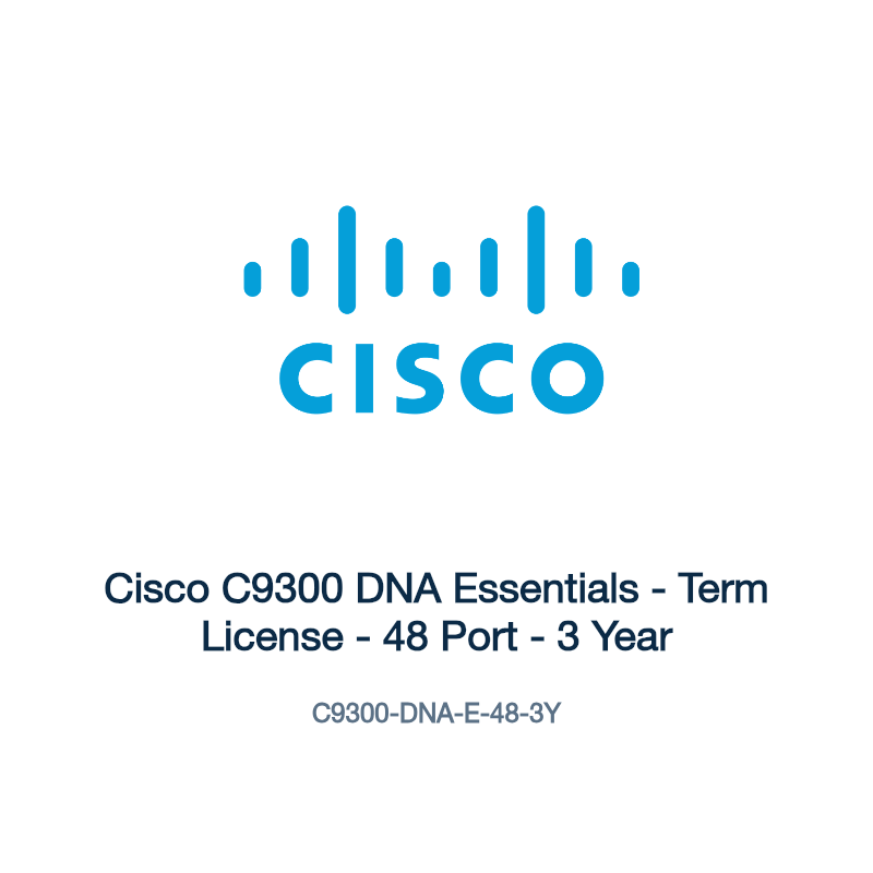 C9300-DNA-E-48-3Y: Cisco C9300 DNA Essentials