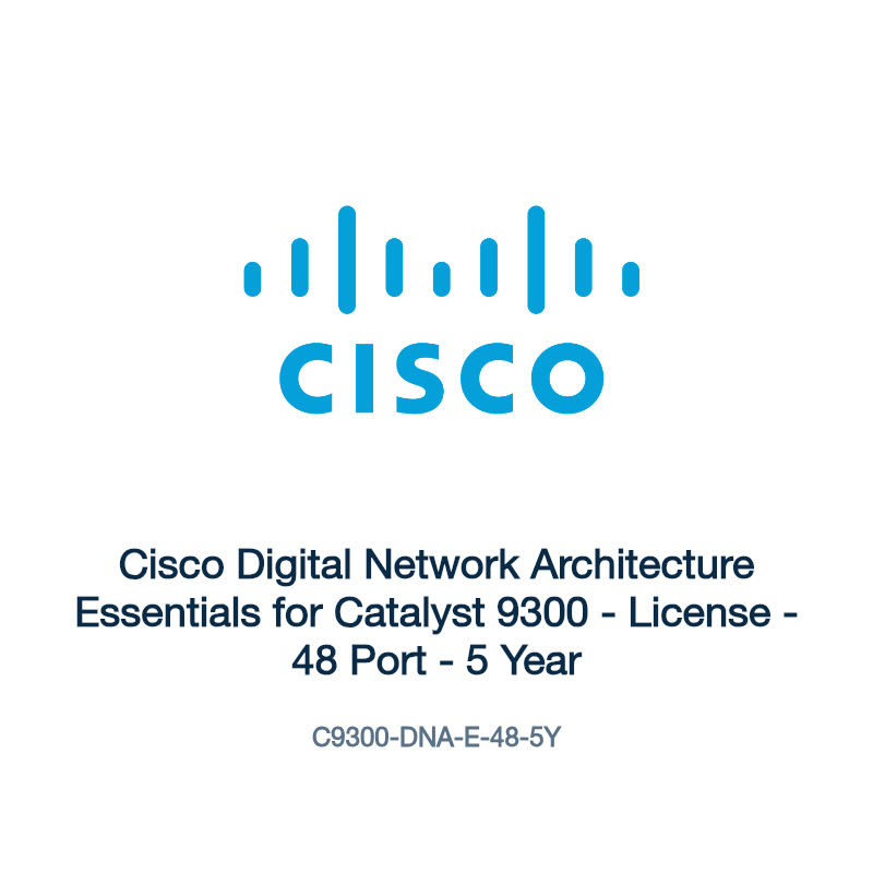 C9300-DNA-E-48-5Y: Cisco Digital Network Architecture Essentials for Catalyst 9300