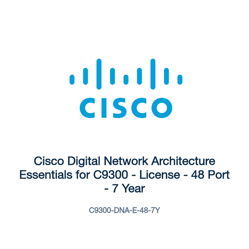 C9300-DNA-E-48-7Y: Cisco Digital Network Architecture Essentials for C9300