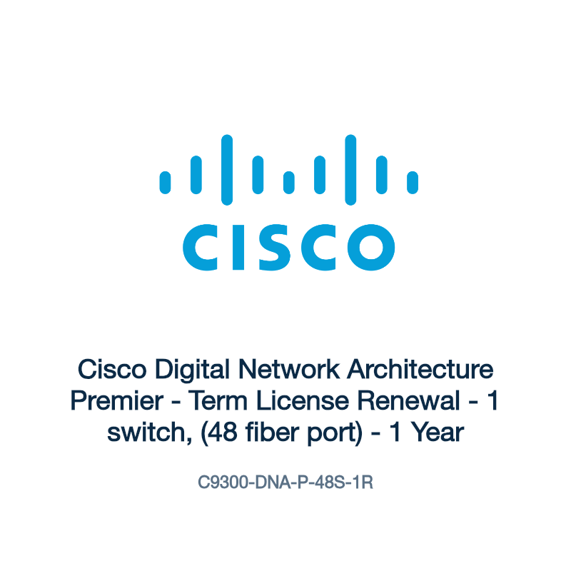 C9300-DNA-P-48S-1R: Cisco Digital Network Architecture Premier