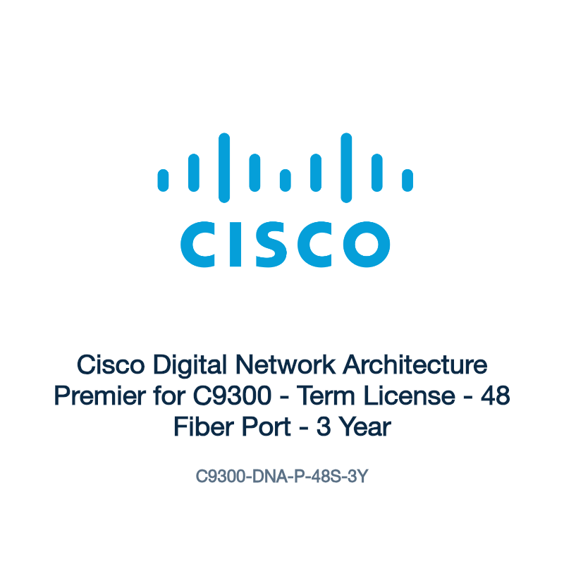 C9300-DNA-P-48S-3Y: Cisco Digital Network Architecture Premier for C9300