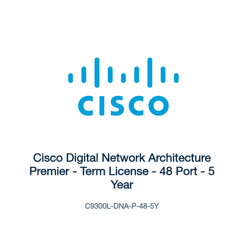 C9300L-DNA-P-48-5Y: Cisco Digital Network Architecture Premier