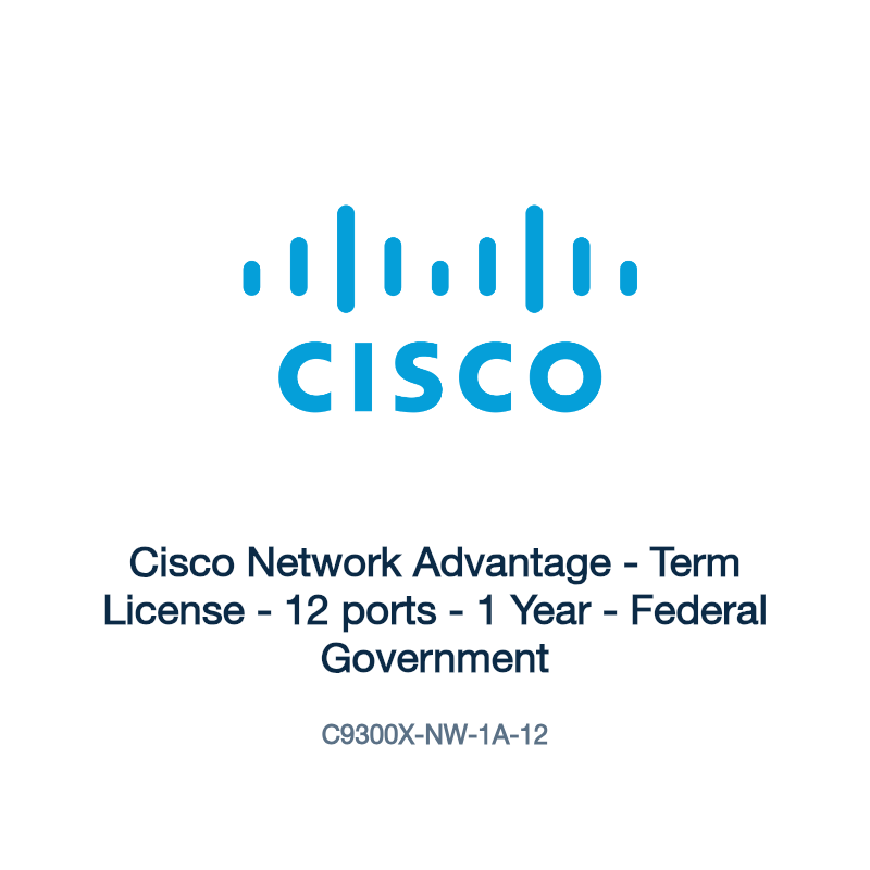 C9300X-NW-1A-12: Cisco Network Advantage