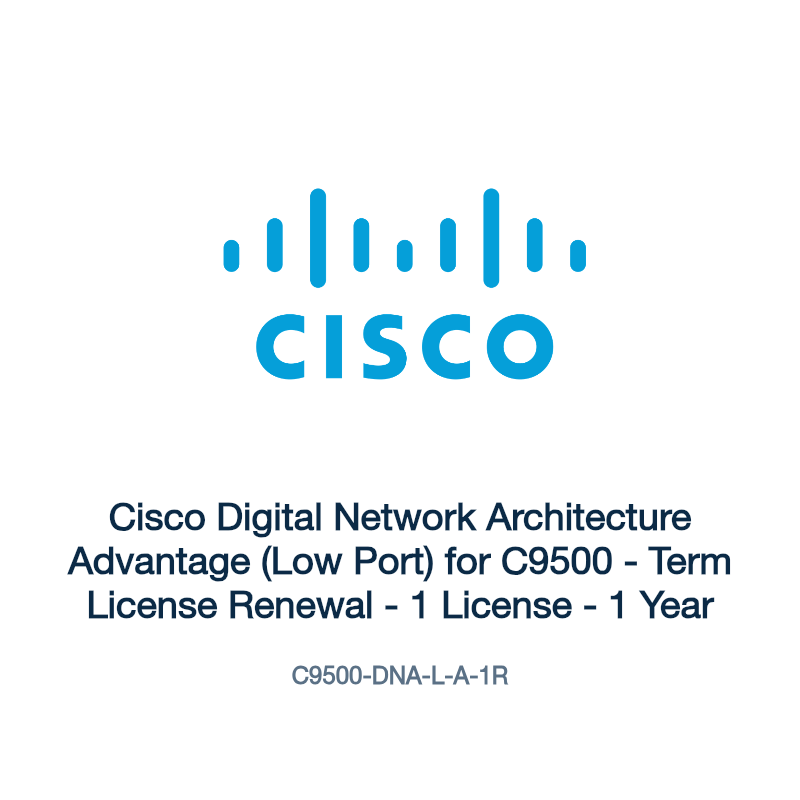 C9500-DNA-L-A-1R: Cisco Digital Network Architecture Advantage (Low Port) for C9500