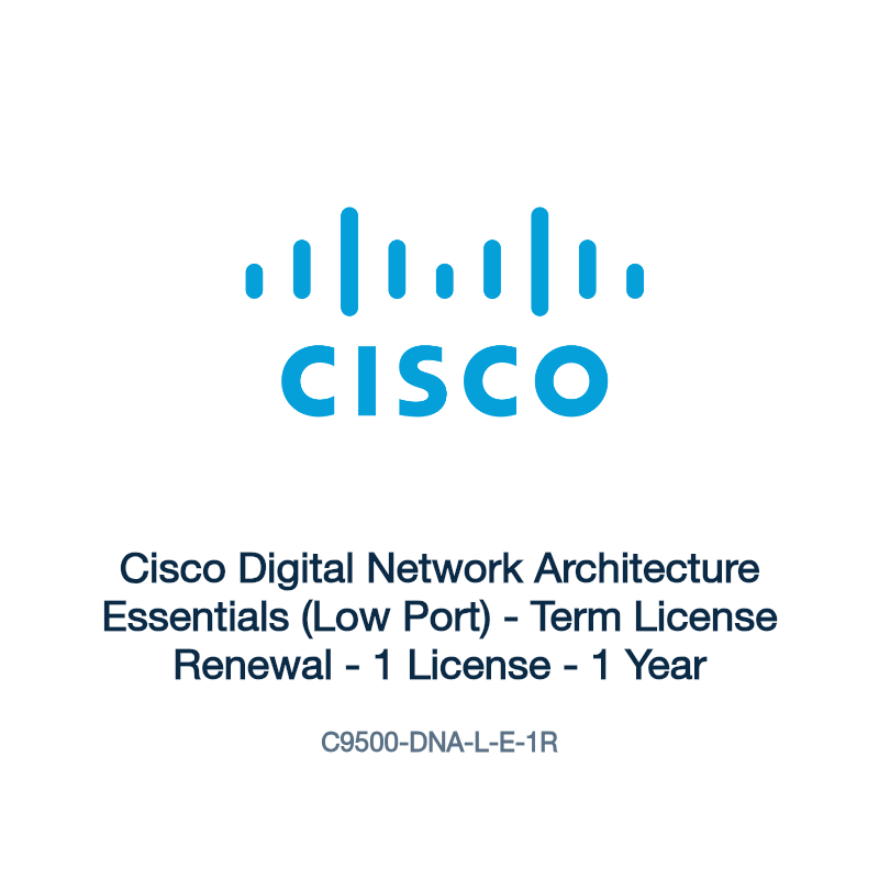 C9500-DNA-L-E-1R: Cisco Digital Network Architecture Essentials (Low Port)