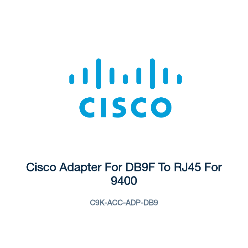 C9K-ACC-ADP-DB9: Cisco Adapter For DB9F To RJ45 For 9400