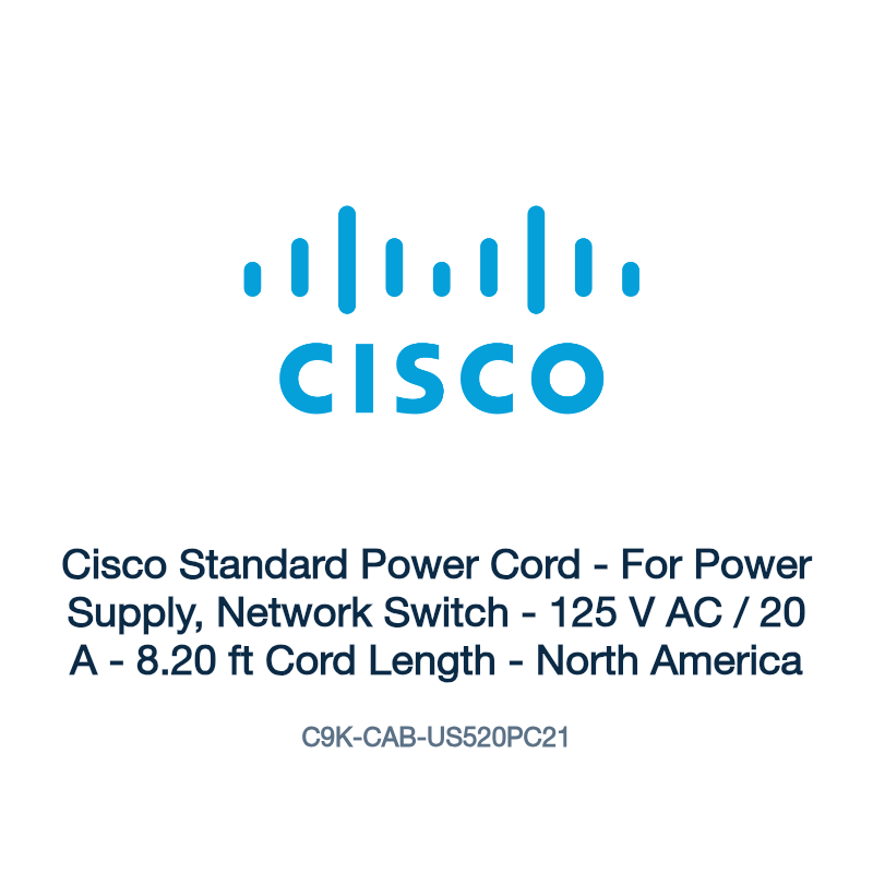 C9K-CAB-US520PC21: Cisco Standard Power Cord