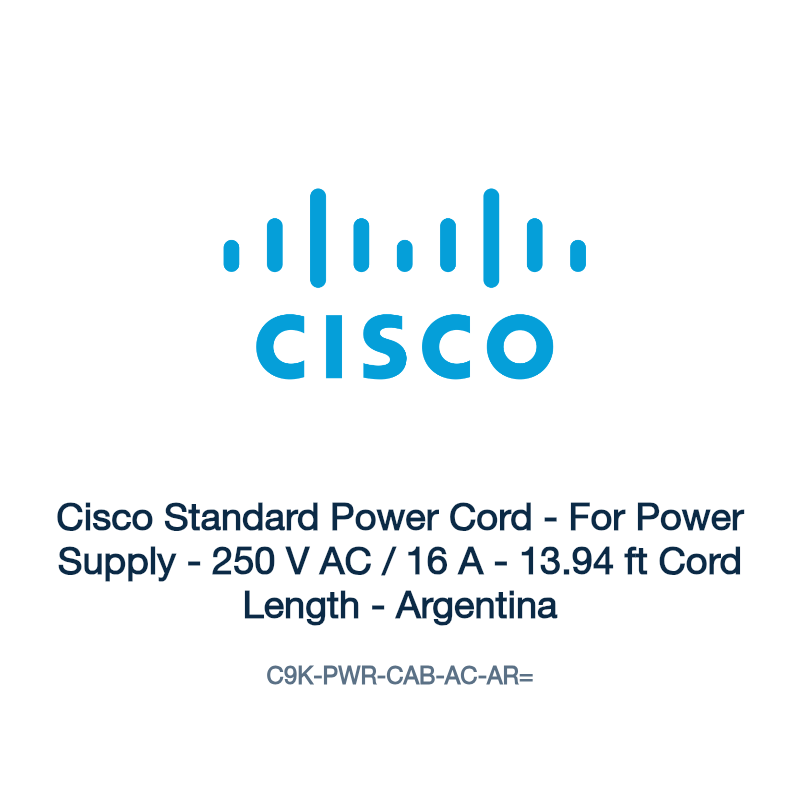 C9K-PWR-CAB-AC-AR=: Cisco Standard Power Cord