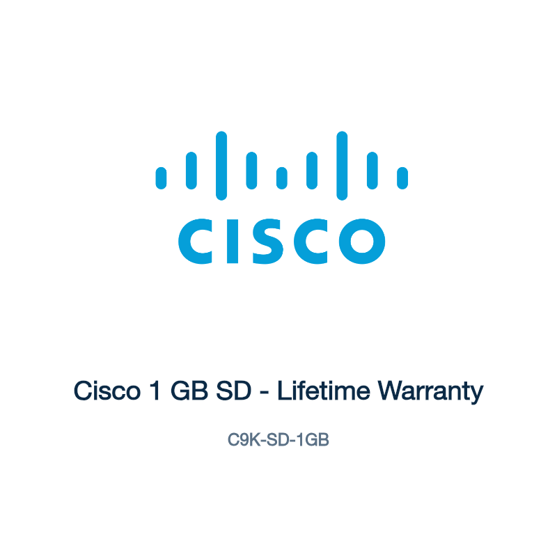 C9K-SD-1GB: Cisco 1 GB SD - Lifetime Warranty