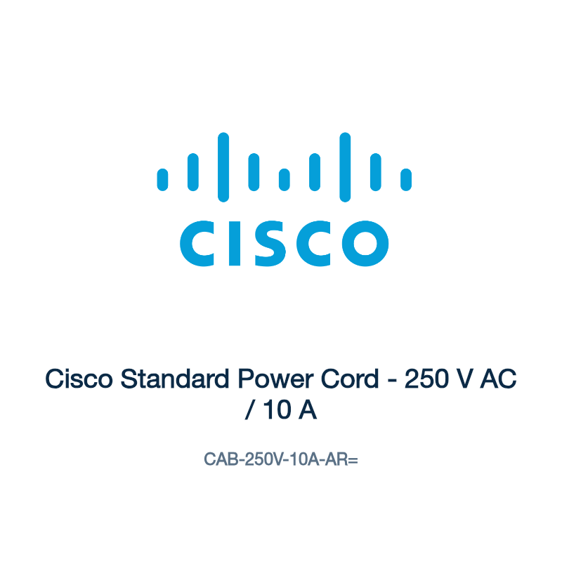 CAB-250V-10A-AR=: Cisco Standard Power Cord