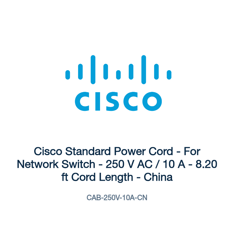 CAB-250V-10A-CN: Cisco Standard Power Cord