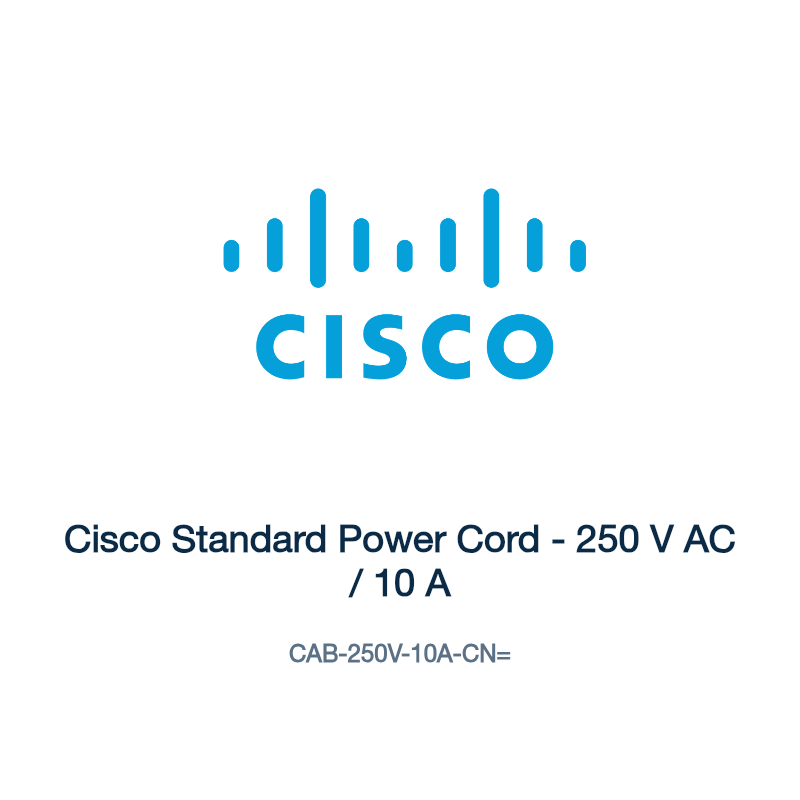 CAB-250V-10A-CN=: Cisco Standard Power Cord