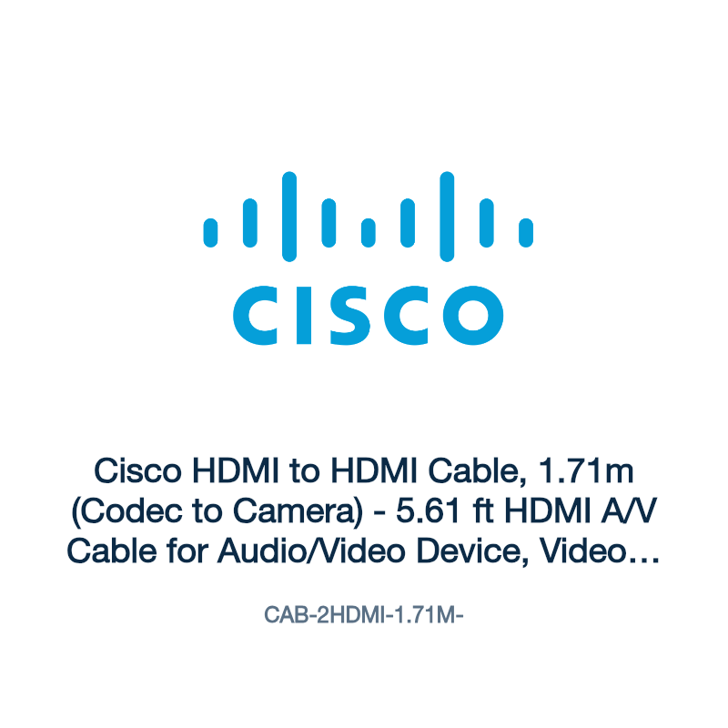CAB-2HDMI-1.71M-: Cisco HDMI to HDMI Cable, 1.71m (Codec to Camera)