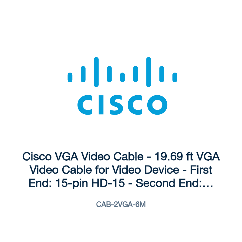 CAB-2VGA-6M: Cisco VGA Video Cable