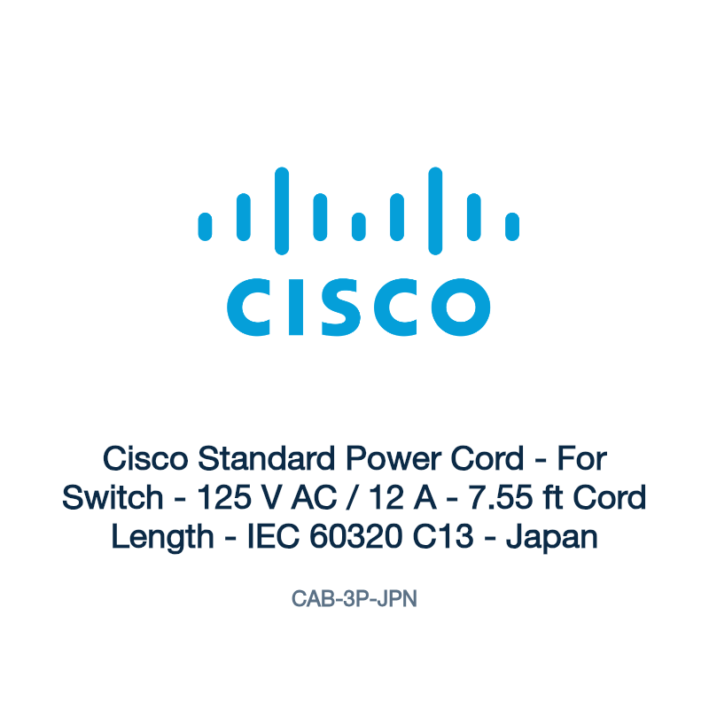 CAB-3P-JPN: Cisco Standard Power Cord