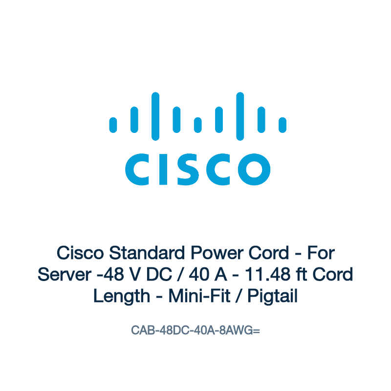 CAB-48DC-40A-8AWG=: Cisco Standard Power Cord