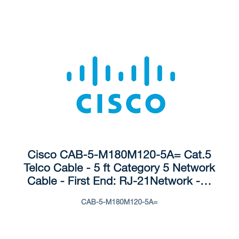 CAB-5-M180M120-5A=: Cisco CAB-5-M180M120-5A= Cat.5 Telco Cable