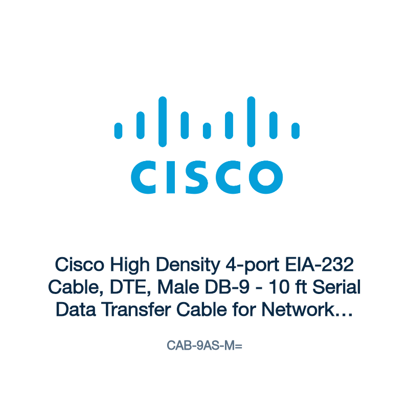 CAB-9AS-M=: Cisco High Density 4-port EIA-232 Cable, DTE, Male DB-9
