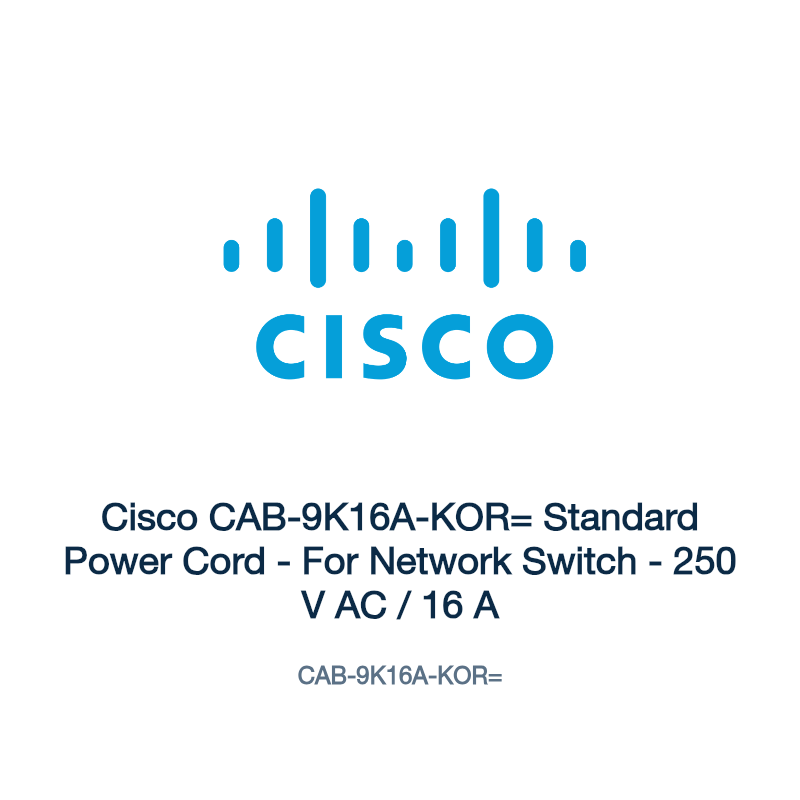 CAB-9K16A-KOR=: Cisco CAB-9K16A-KOR= Standard Power Cord