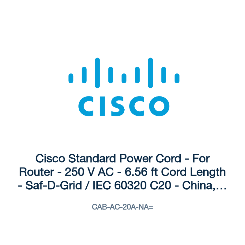 CAB-AC-20A-NA=: Cisco Standard Power Cord