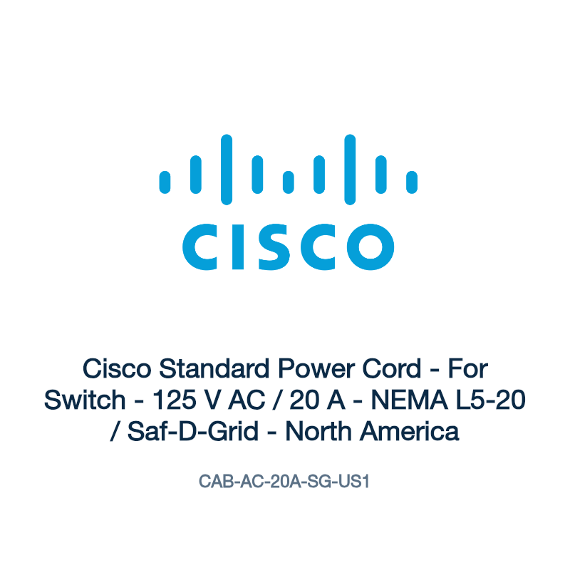 CAB-AC-20A-SG-US1: Cisco Standard Power Cord