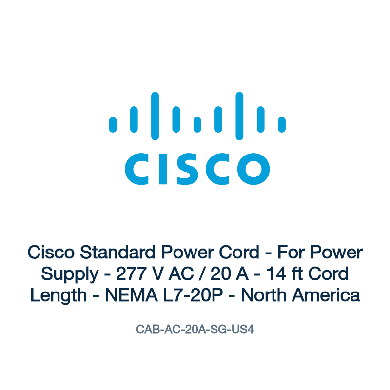 CAB-AC-20A-SG-US4: Cisco Standard Power Cord