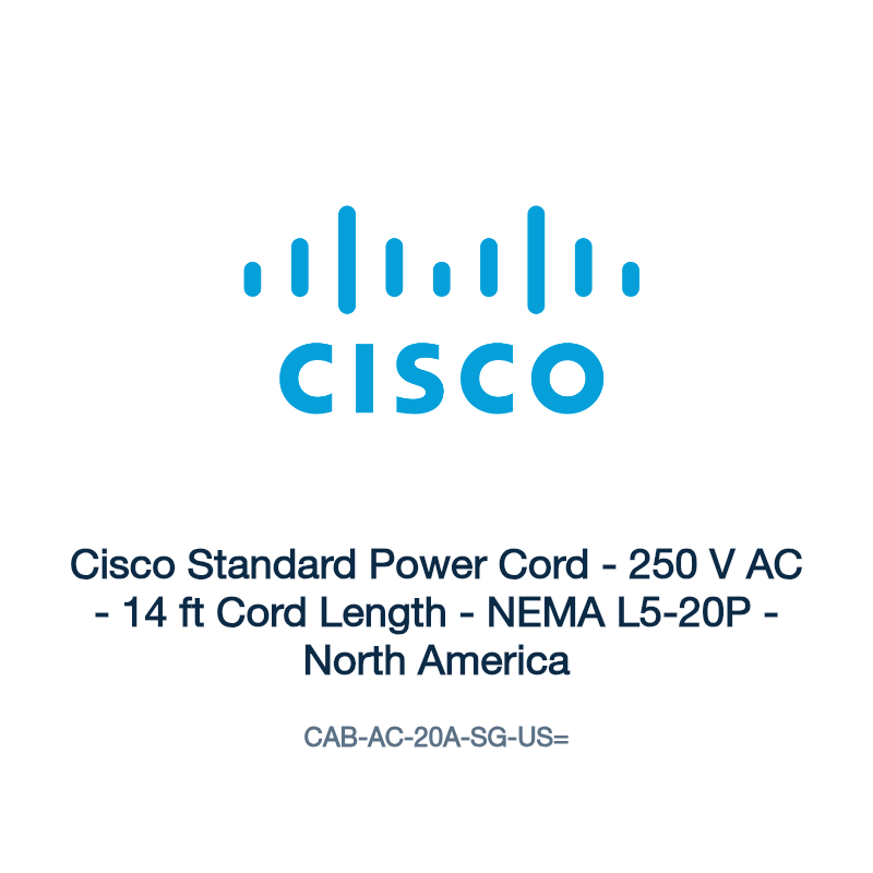 CAB-AC-20A-SG-US=: Cisco Standard Power Cord