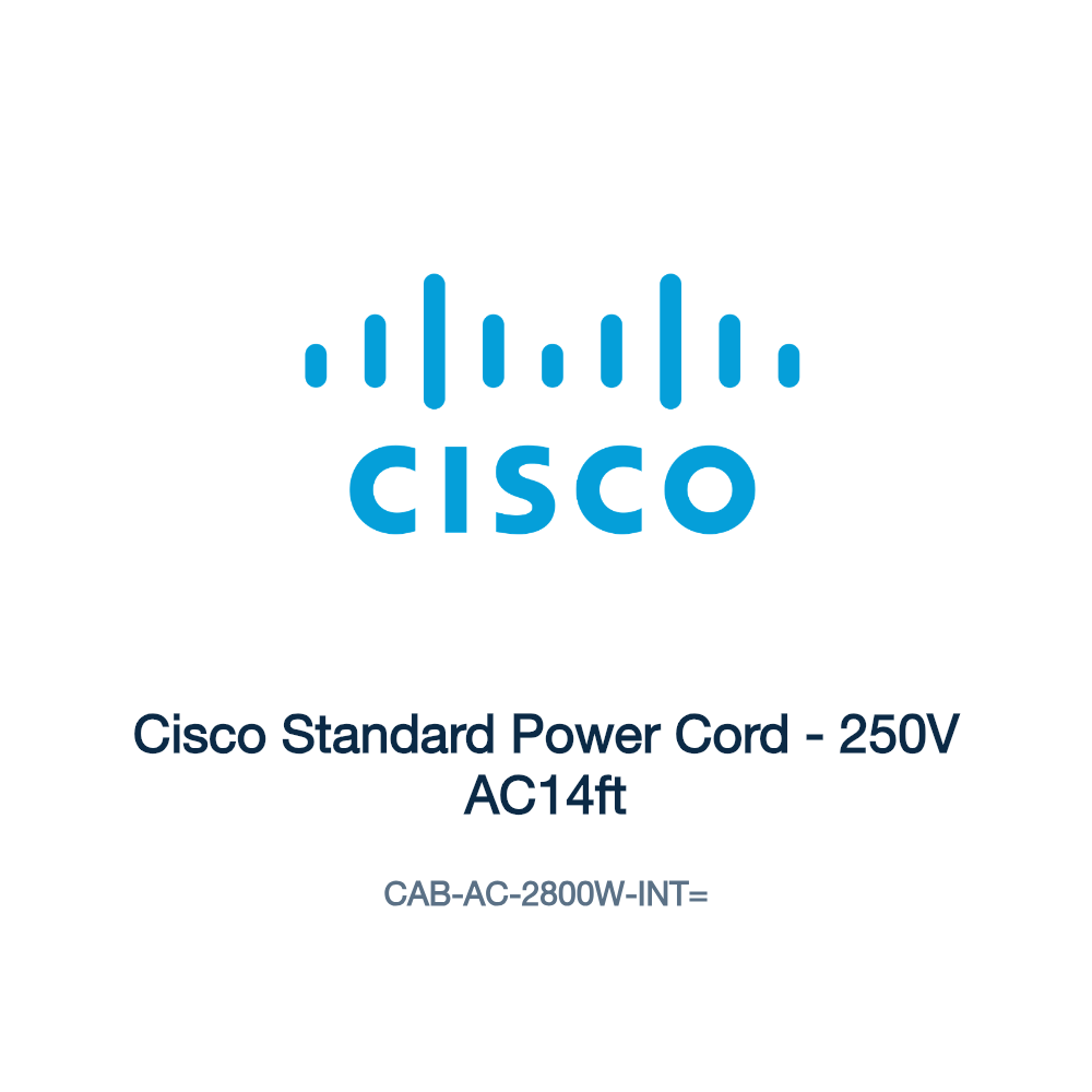 CAB-AC-2800W-INT=: Cisco Standard Power Cord