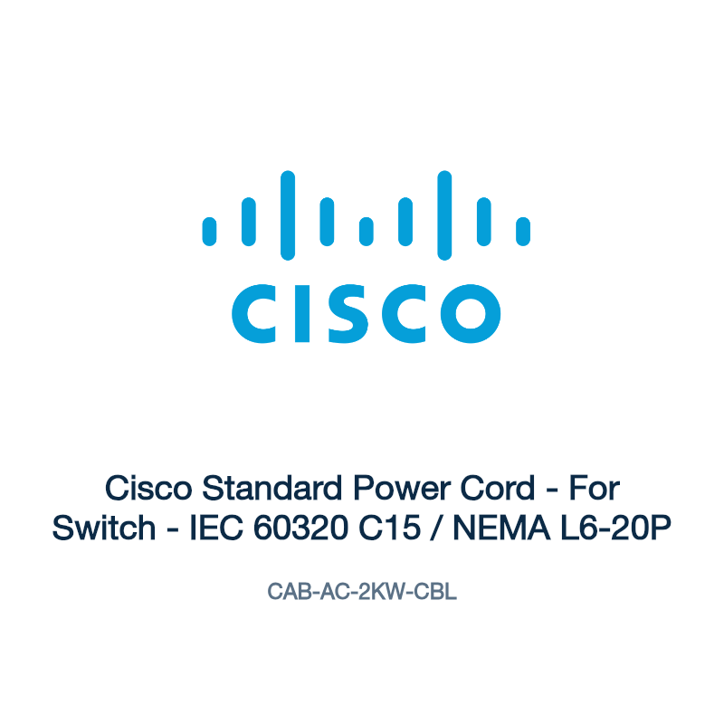 CAB-AC-2KW-CBL: Cisco Standard Power Cord