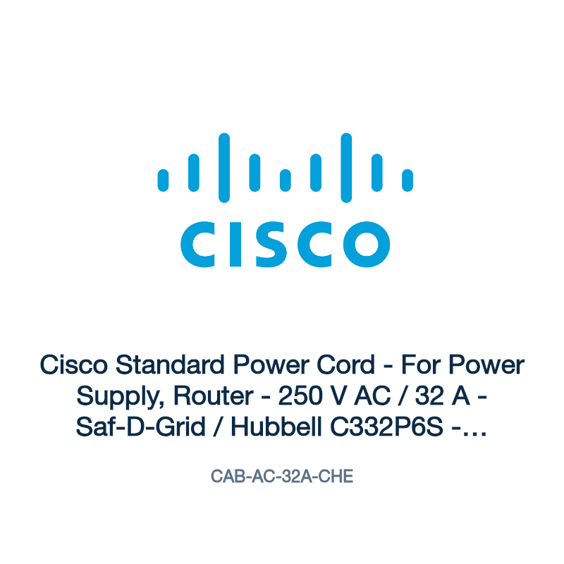 CAB-AC-32A-CHE: Cisco Standard Power Cord