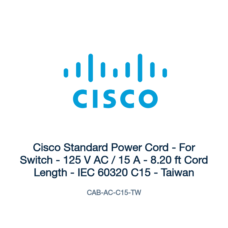 CAB-AC-C15-TW: Cisco Standard Power Cord