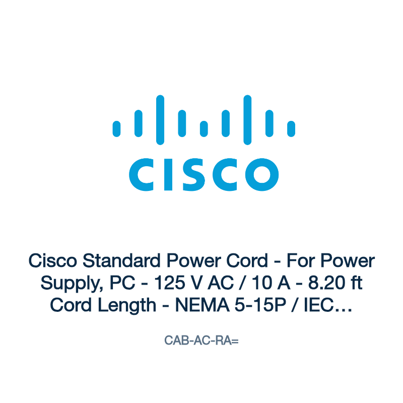 CAB-AC-RA=: Cisco Standard Power Cord
