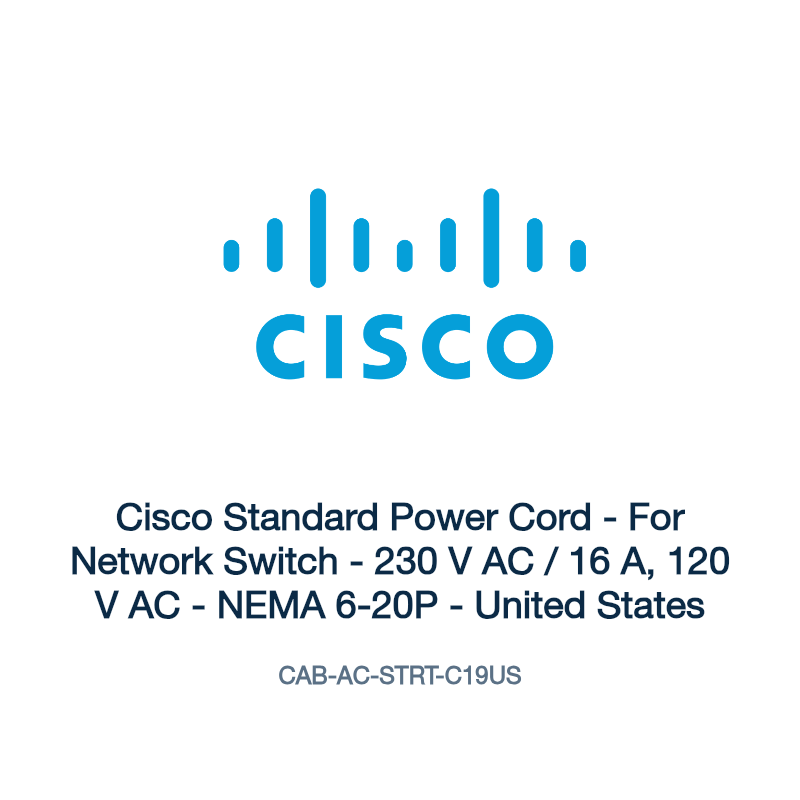 CAB-AC-STRT-C19US: Cisco Standard Power Cord