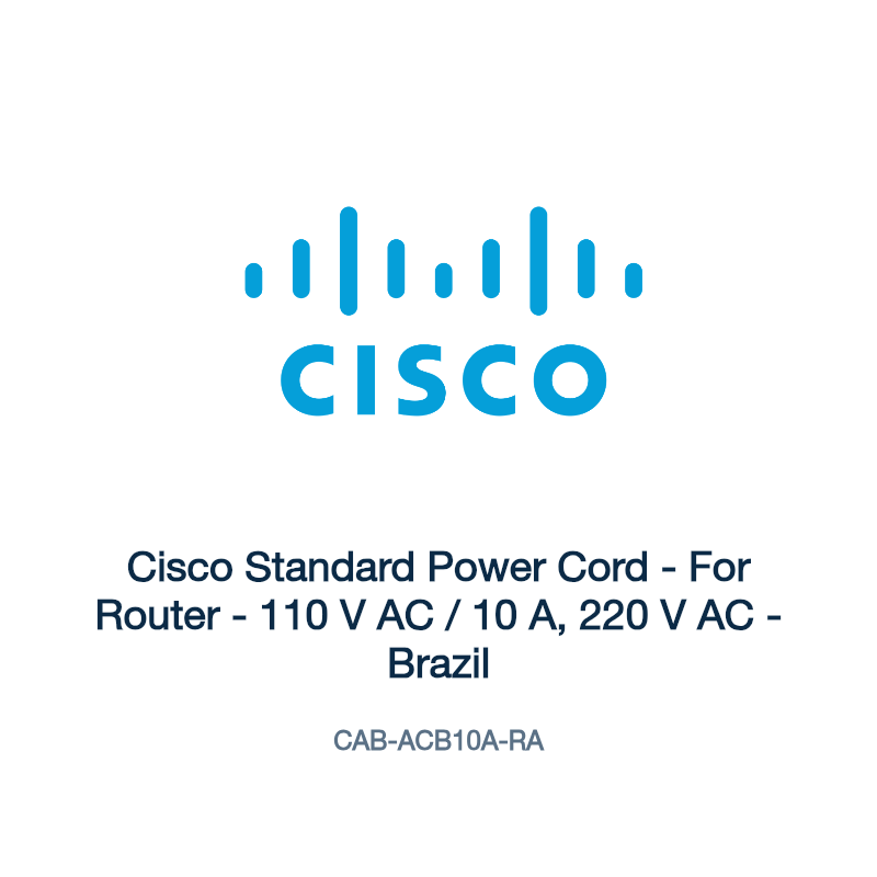 CAB-ACB10A-RA: Cisco Standard Power Cord