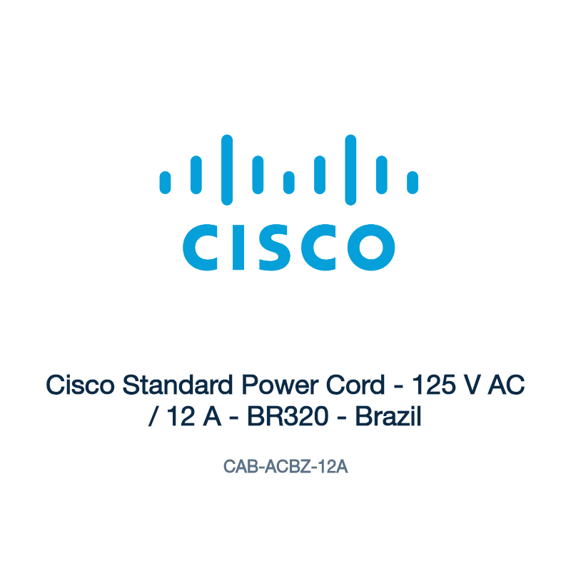 CAB-ACBZ-12A: Cisco Standard Power Cord
