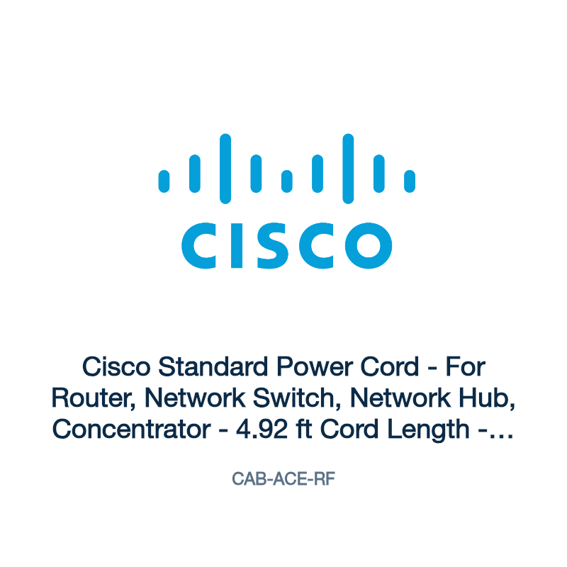 CAB-ACE-RF: Cisco Standard Power Cord