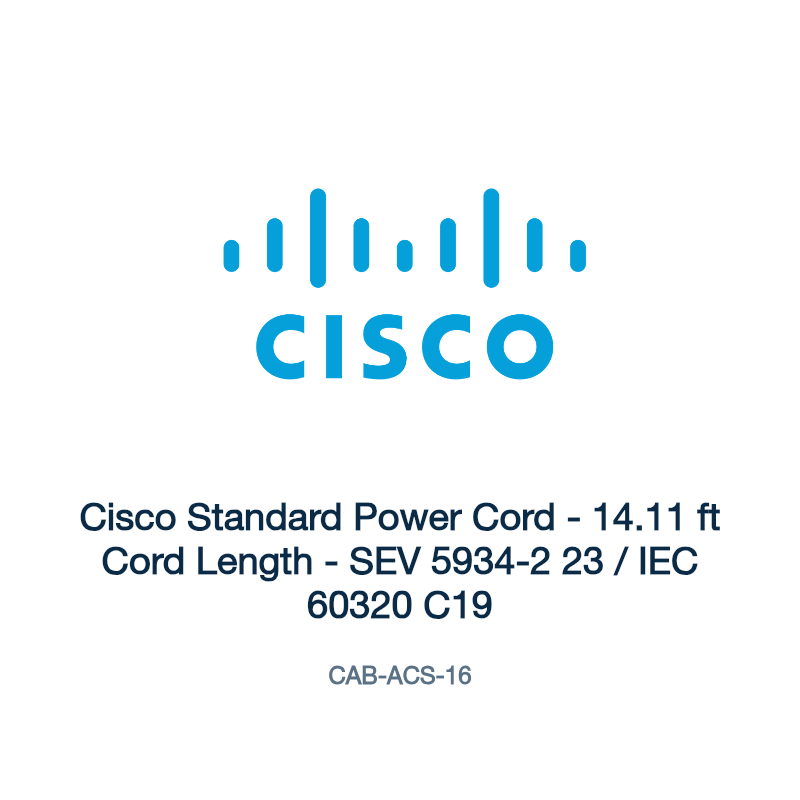 CAB-ACS-16: Cisco Standard Power Cord