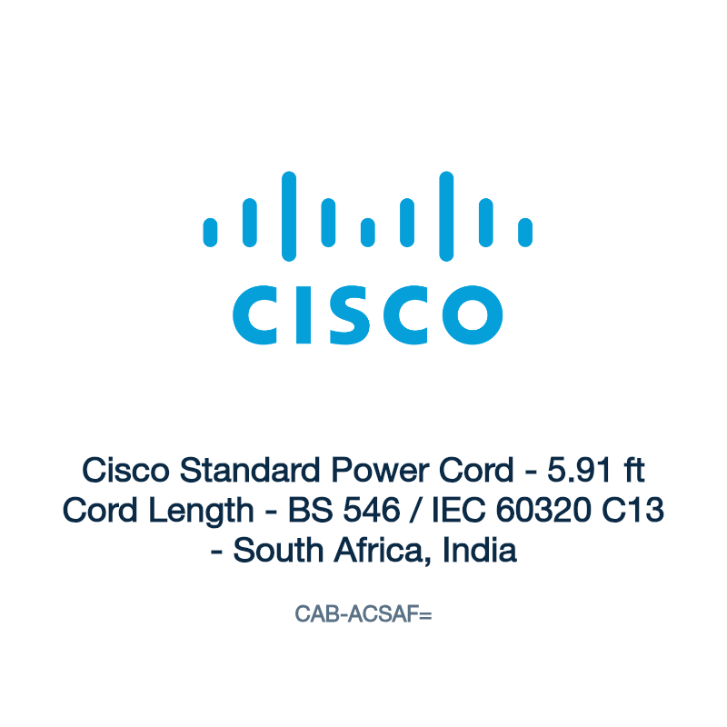 CAB-ACSAF=: Cisco Standard Power Cord