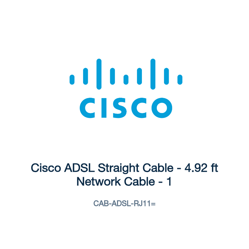 CAB-ADSL-RJ11=: Cisco ADSL Straight Cable
