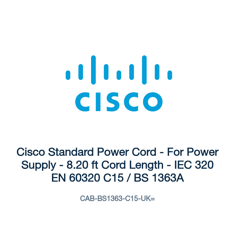 CAB-BS1363-C15-UK=: Cisco Standard Power Cord